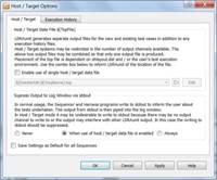 LDRAunit Host Target Options